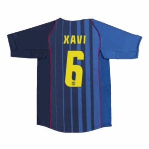 508643_1 バルセロナ XAVI #6 アウェイ サッカーユニフォーム Retro 2004/05