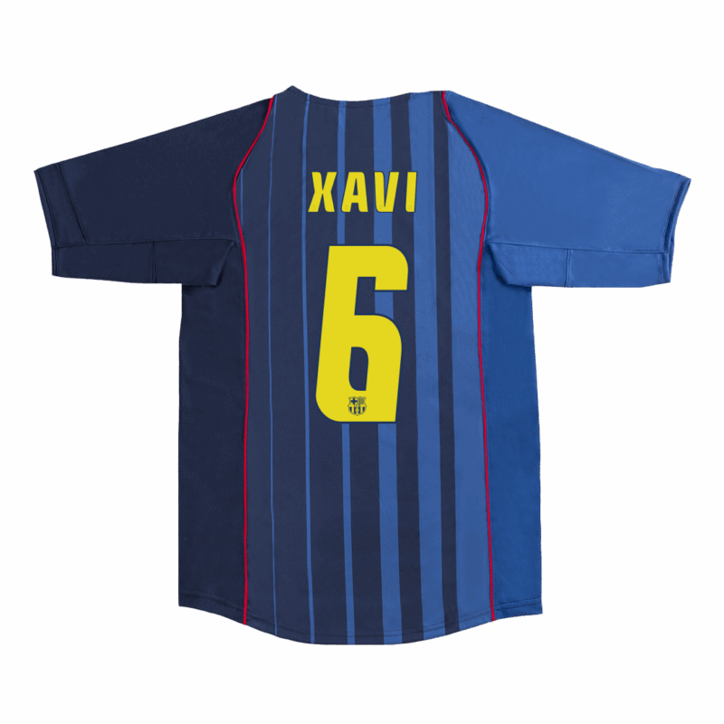 508643_1 バルセロナ XAVI #6 アウェイ サッカーユニフォーム Retro 2004/05