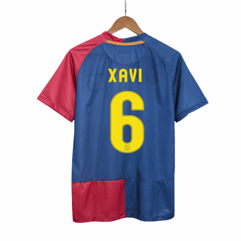 508704_1 バルセロナ XAVI #6 ホーム サッカーユニフォーム Retro 2008/09