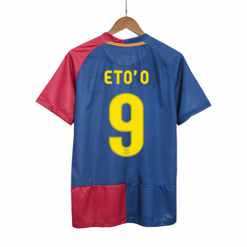 508706_1 バルセロナ ETO'O #9 ホーム サッカーユニフォーム Retro 2008/09