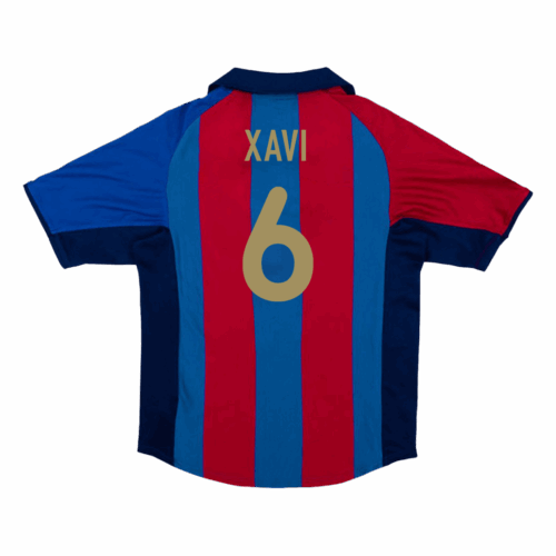 バルセロナ XAVI #6 ホーム サッカーユニフォーム Retro 2001/02