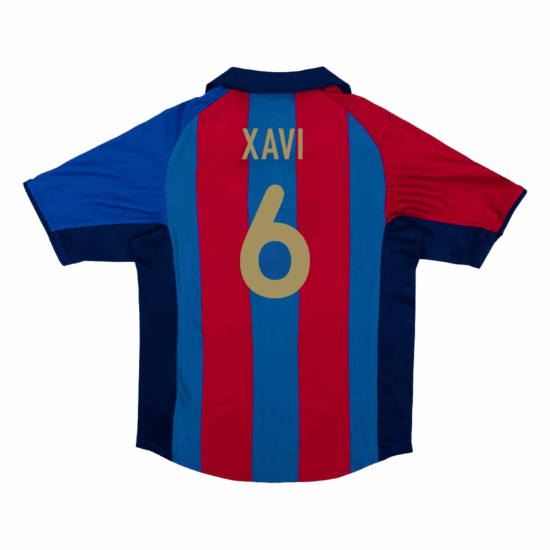 508785_1 バルセロナ XAVI #6 ホーム サッカーユニフォーム Retro 2001/02