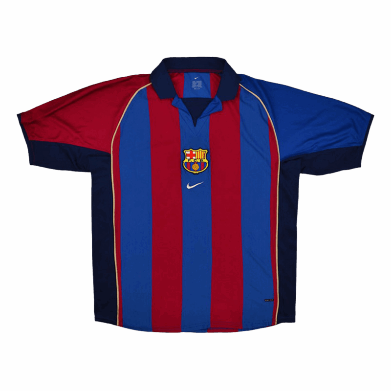 508785_2 バルセロナ XAVI #6 ホーム サッカーユニフォーム Retro 2001/02