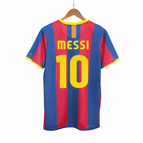 509515_1 バルセロナ MESSI #10 ホーム サッカーユニフォーム Retro 2010/11