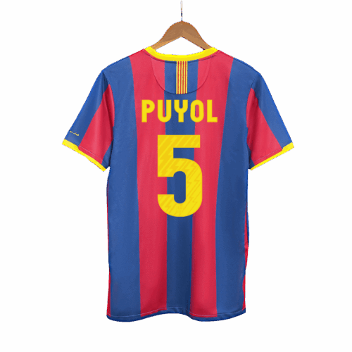 バルセロナ PUYOL #5 ホーム サッカーユニフォーム Retro 2010/11
