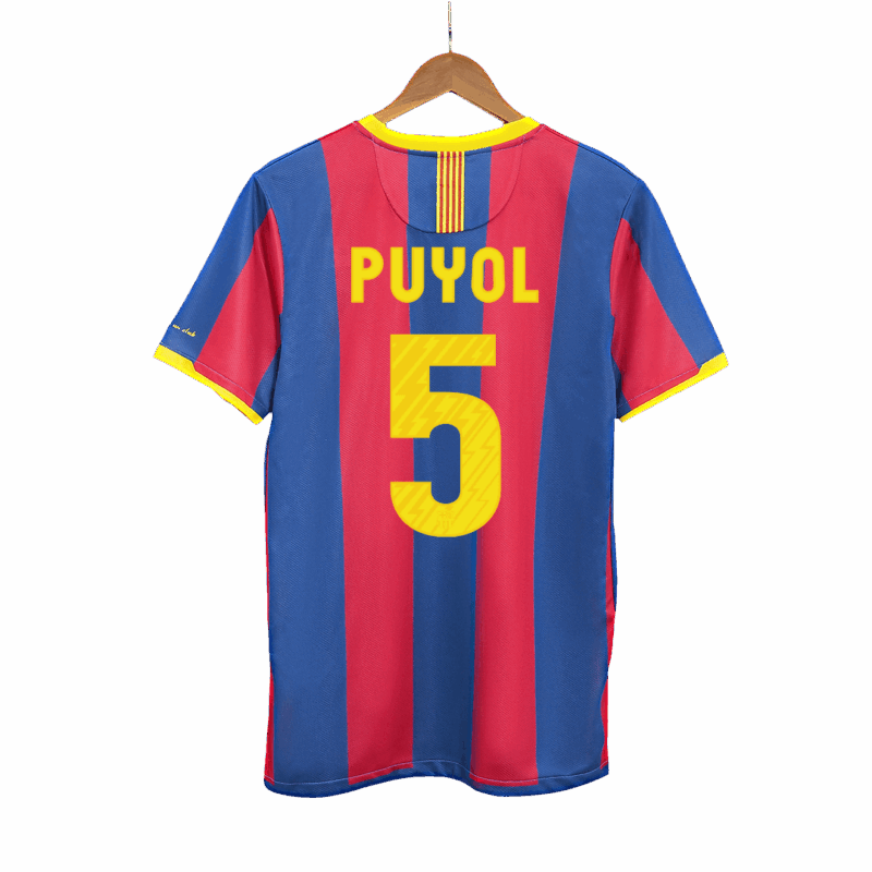 509516_1 バルセロナ PUYOL #5 ホーム サッカーユニフォーム Retro 2010/11