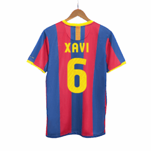 509517_1 バルセロナ XAVI #6 ホーム サッカーユニフォーム Retro 2010/11