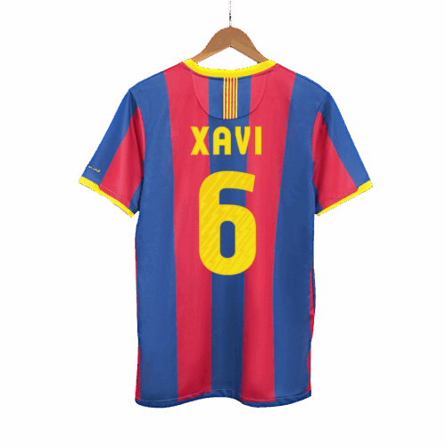 バルセロナ XAVI #6 ホーム サッカーユニフォーム Retro 2010/11
