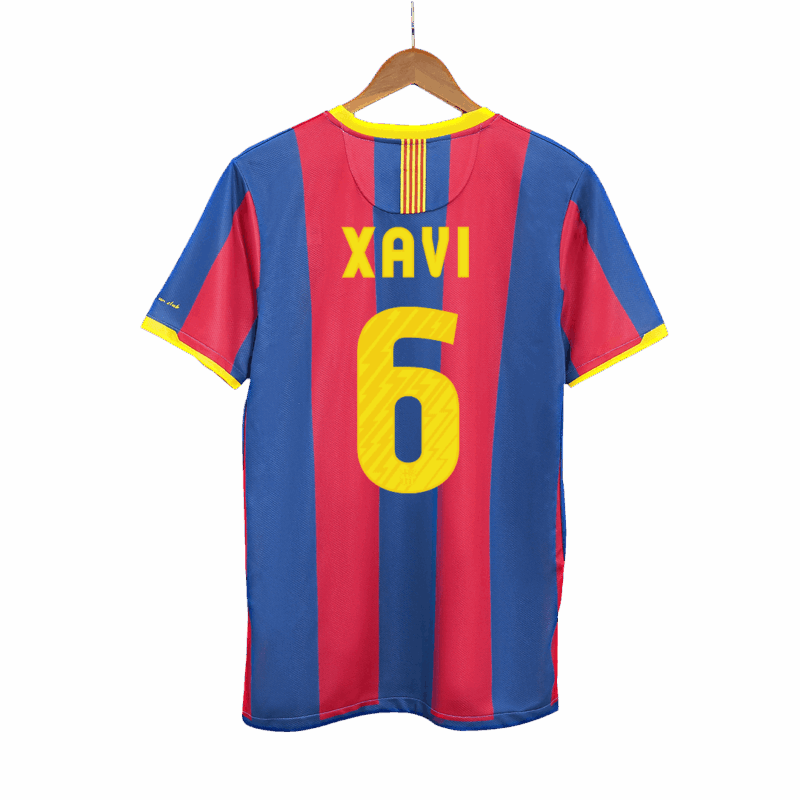 509517_1 バルセロナ XAVI #6 ホーム サッカーユニフォーム Retro 2010/11