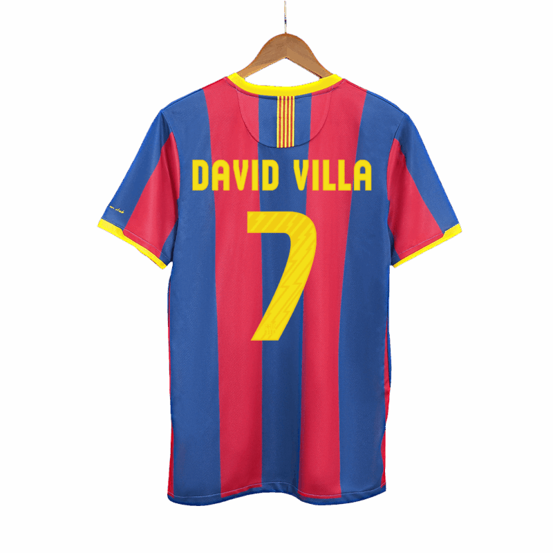 509518_1 バルセロナ DAVID VILLA #7 ホーム サッカーユニフォーム Retro 2010/11