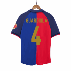 570673_1 バルセロナ GUARDIOLA #4 ホーム サッカーユニフォーム Retro 1999/00 - 100th Anniversary
