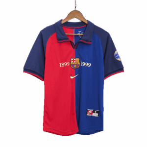 570673_3 バルセロナ GUARDIOLA #4 ホーム サッカーユニフォーム Retro 1999/00 - 100th Anniversary
