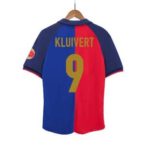 バルセロナ KLUIVERT #9 ホーム サッカーユニフォーム Retro 1999/00 - 100th Anniversary