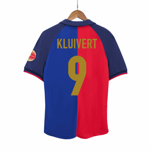 バルセロナ KLUIVERT #9 ホーム サッカーユニフォーム Retro 1999/00 - 100th Anniversary
