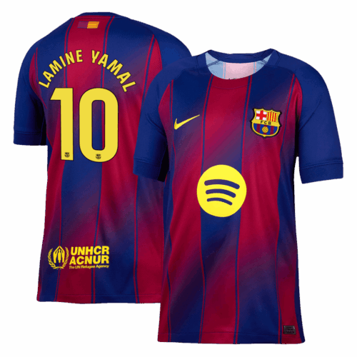 591782_1 バルセロナ LAMINE YAMAL #10 ホーム サッカーユニフォーム 2025/26