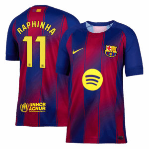 591783_1 バルセロナ RAPHINHA #11 ホーム サッカーユニフォーム 2025/26