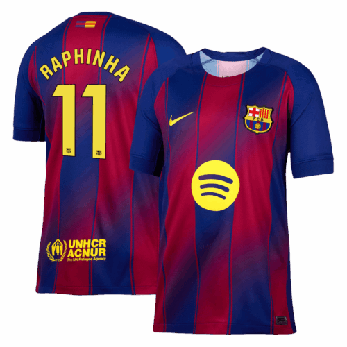 バルセロナ RAPHINHA #11 ホーム サッカーユニフォーム 2025/26