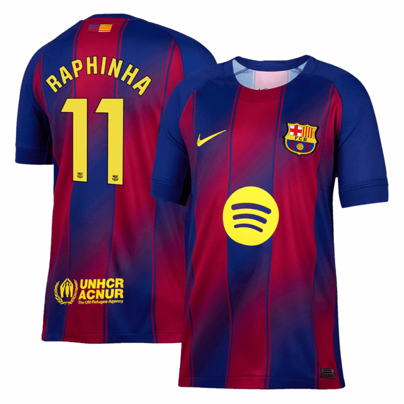 591783_1 バルセロナ RAPHINHA #11 ホーム サッカーユニフォーム 2025/26