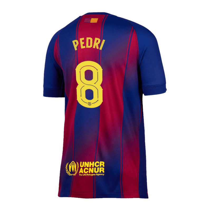 592076_3 バルセロナ PEDRI #8 ホーム サッカーユニフォーム 2025/26 - UCL Edition