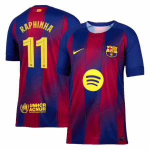 592079_1 バルセロナ RAPHINHA #11 ホーム サッカーユニフォーム 2025/26 - UCL Edition