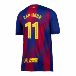 592079_3 バルセロナ RAPHINHA #11 ホーム サッカーユニフォーム 2025/26 - UCL Edition