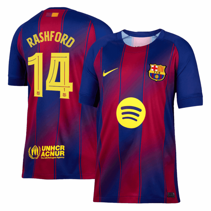 バルセロナ RASHFORD #14 ホーム サッカーユニフォーム 2025/26 - UCL Edition
