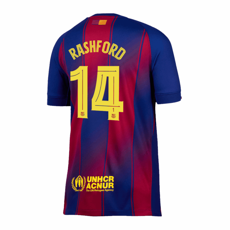 バルセロナ RASHFORD #14 ホーム サッカーユニフォーム 2025/26 - UCL Edition