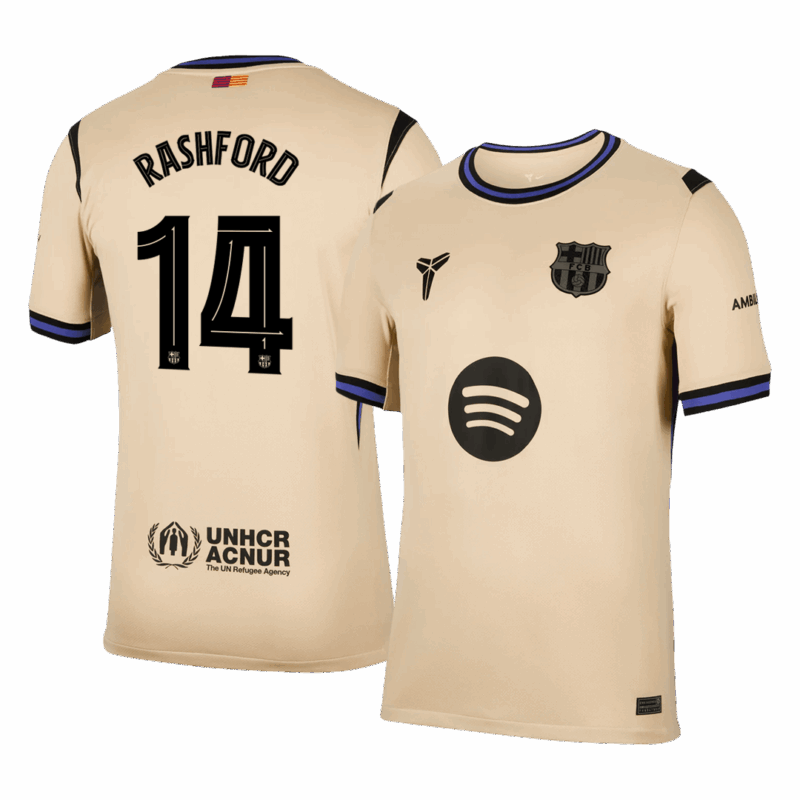 594474_1 バルセロナ RASHFORD #14 アウェイ サッカーユニフォーム 2025/26 - UCL Edition
