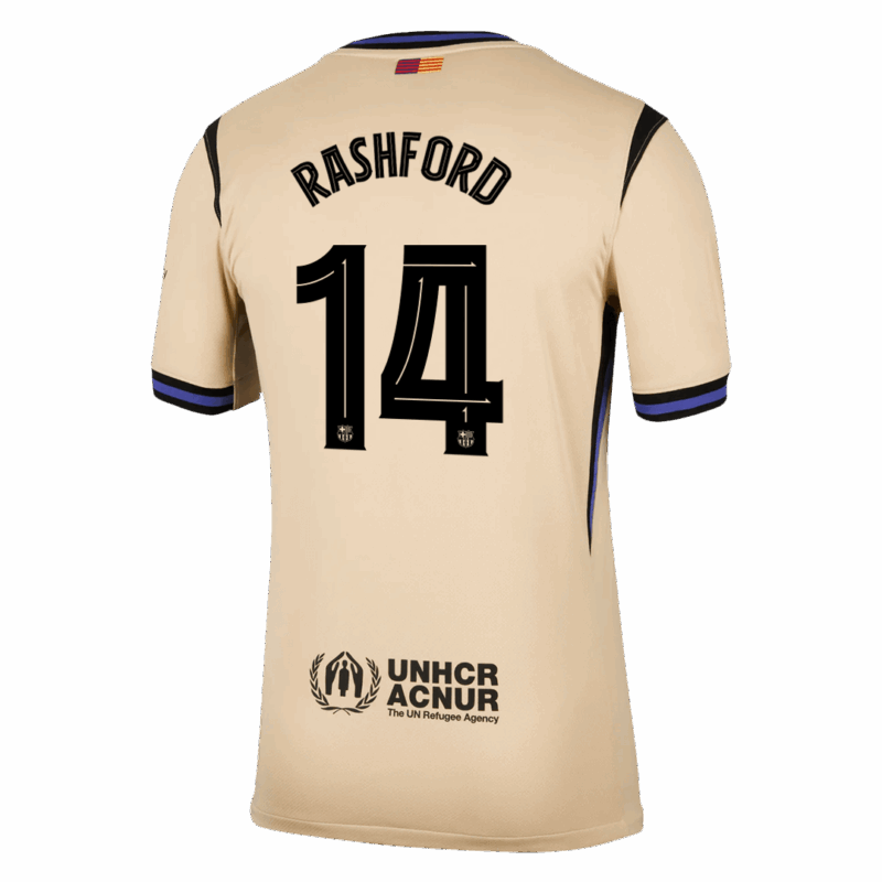 594474_3 バルセロナ RASHFORD #14 アウェイ サッカーユニフォーム 2025/26 - UCL Edition