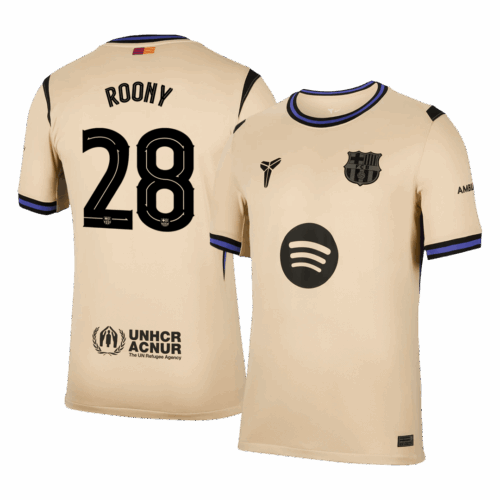 613577_1 Barcelona ROONY #28 Away Soccer Jersey 2025/26