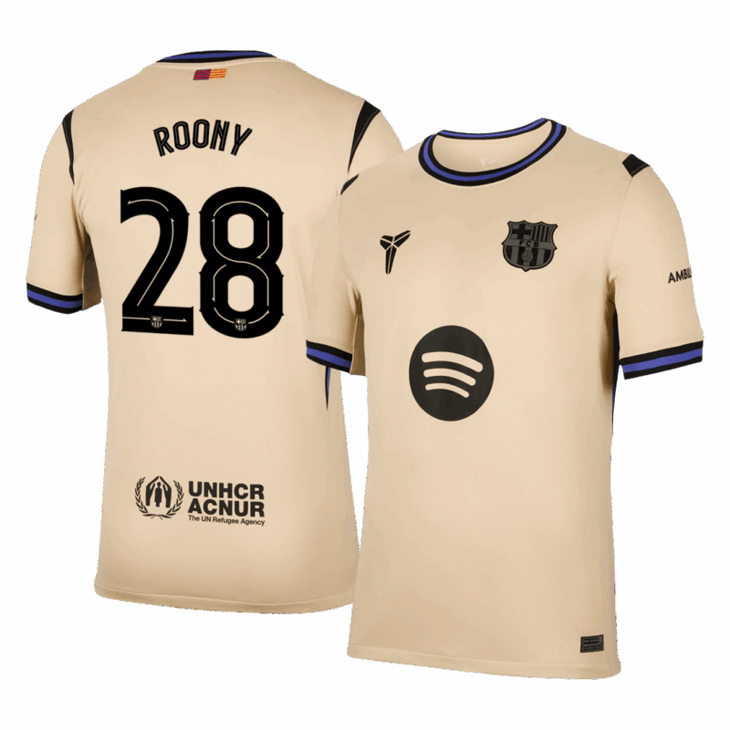 613577_1 Barcelona ROONY #28 Away Soccer Jersey 2025/26