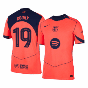 606278_1 ROONY #19 オーセンティック バルセロナ サード アウェイ サッカーユニフォーム 25/26 Orange- UCL