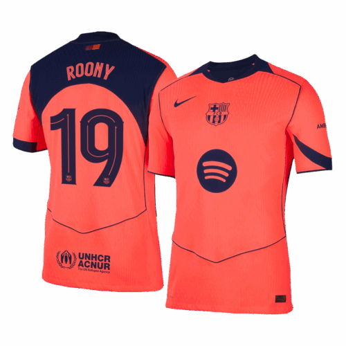 ROONY #19 オーセンティック バルセロナ サード  アウェイ サッカーユニフォーム 25/26 Orange- UCL