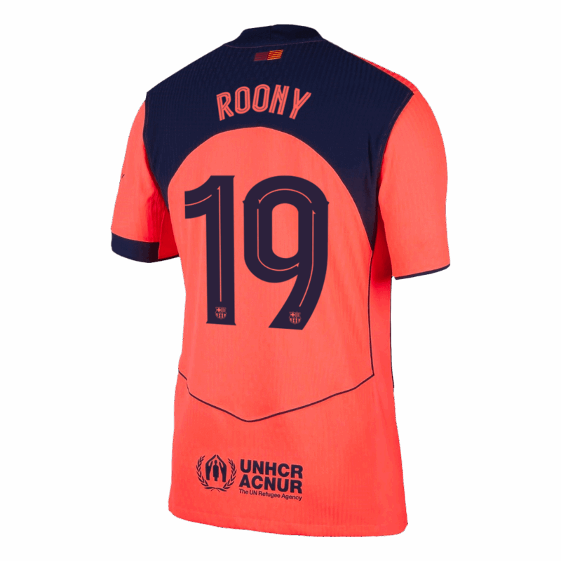 606278_3 ROONY #19 オーセンティック バルセロナ サード アウェイ サッカーユニフォーム 25/26 Orange- UCL