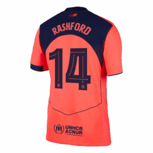RASHFORD #14 オーセンティック バルセロナ サード  アウェイ サッカーユニフォーム 25/26 Orange- UCL