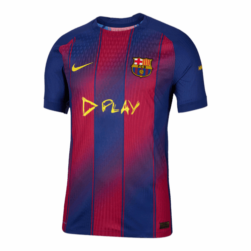 Authentic Barcelona X Ed Sheeran Home Soccer Jersey 25/26 Red&Blue