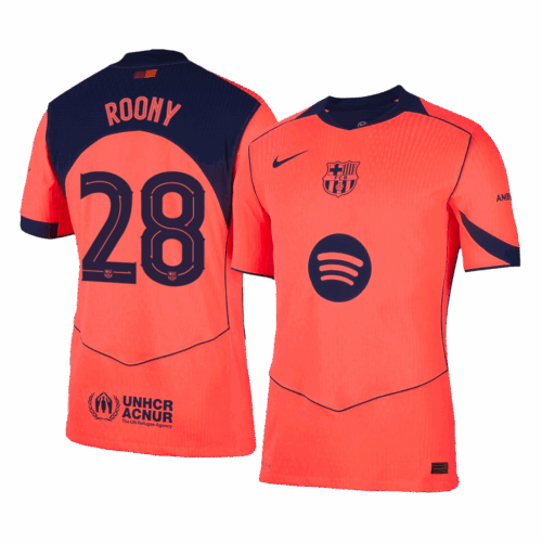 613506_1 ROONY #28 Authentic Barcelona Third Away Soccer Jersey 25/26 Orange