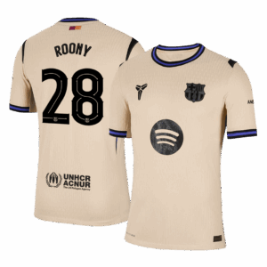 613533_1 ROONY #28 Authentic Barcelona Away Soccer Jersey 2025/26 Yellow- UCL