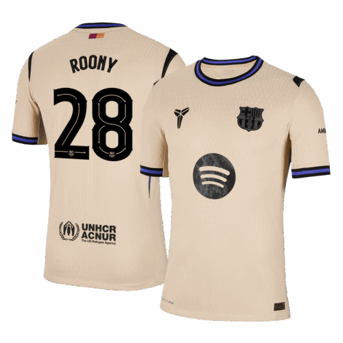 613533_1 ROONY #28 Authentic Barcelona Away Soccer Jersey 2025/26 Yellow- UCL