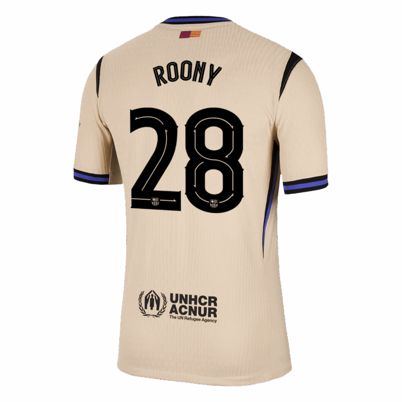 613533_3 ROONY #28 Authentic Barcelona Away Soccer Jersey 2025/26 Yellow- UCL