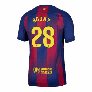 613587_3 ROONY #28 Authentic Barcelona Home Soccer Jersey 2025/26 Red&Blue