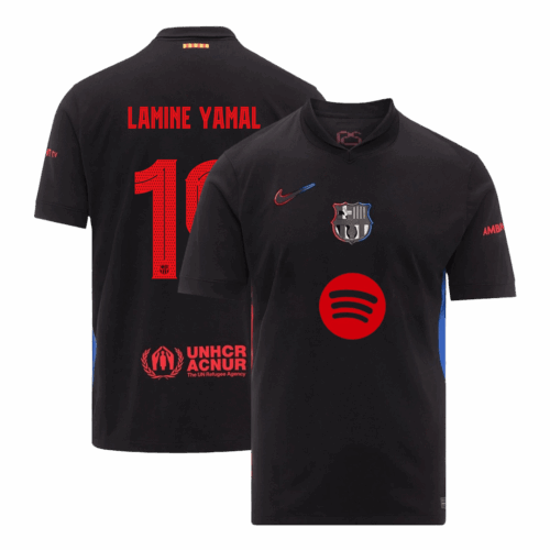 505818_1 バルセロナ LAMINE YAMAL #19 アウェイ サッカーユニフォーム 2024/25 - UCL (Spotify Logo Without Text)