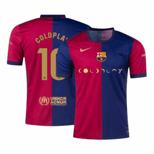 505840_1 バルセロナ COLDPLAY #10 ホーム サッカーユニフォーム 2024/25