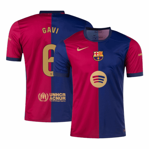 バルセロナ GAVI #6 ホーム ユニフォーム 2024/25 - Spotify Logo Without Text