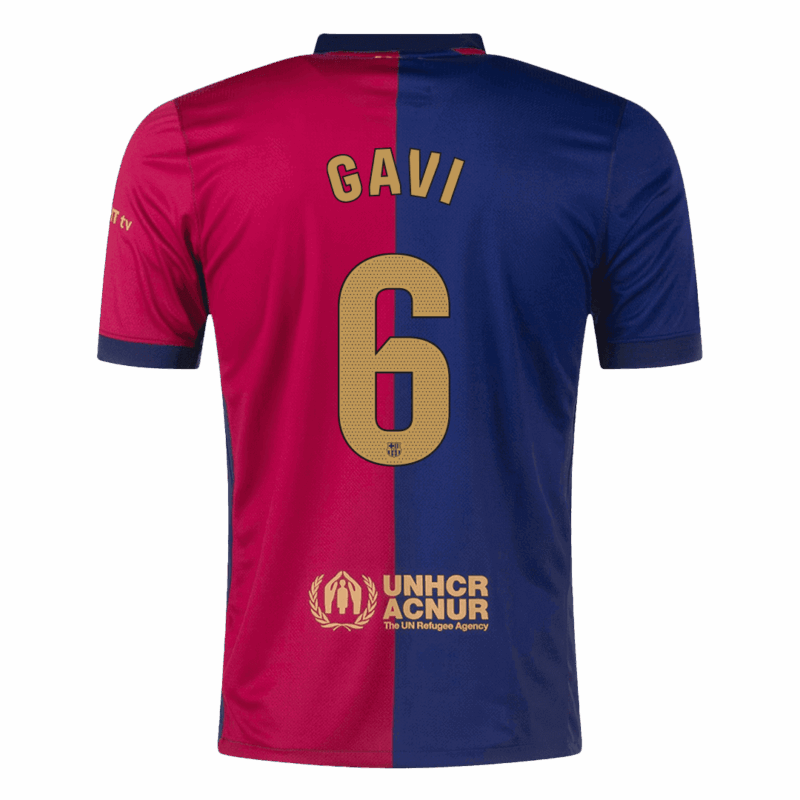 505858_3 バルセロナ GAVI #6 ホーム ユニフォーム 2024/25 - Spotify Logo Without Text