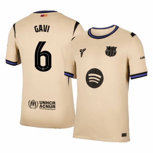 バルセロナ GAVI #6 アウェイ 半袖 ユニフォーム 2025/26