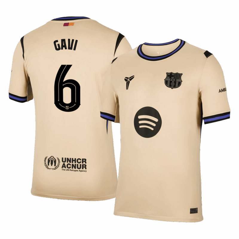 601784_1 Barcelona GAVI #6 Away Soccer Jersey 2025/26 - UCL Edition