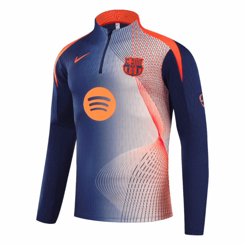 Barcelona Sweatshirt Kit 2025/26 - Black&Orange (Top+Pants)
