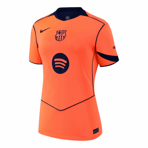 レディース バルセロナ アウェイ サッカーユニフォーム 2025/26