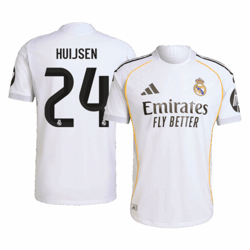 601121_1 レアルマドリード HUIJSEN #24 ホーム サッカーユニフォーム オーセンティック 2025/26